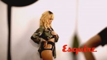 Видео и фото Рианна в нижнем белье на фотосессии для журнала "Esquire"
