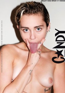 Фотосессия Miley Cyrus в журнале "Candy Transversal Magazine" 2015 год