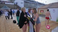 Видео и фото Алла Михеева в откровенном купальнике на шоу Вечерний Ургант